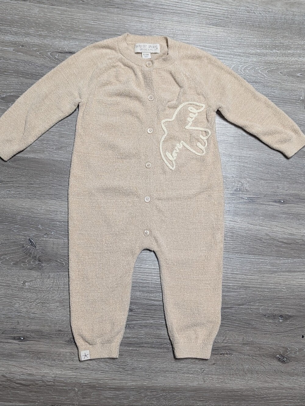 Barefoot Dreams Baby Sleep Suit CozyChic Ultra Lite Size 6-12M